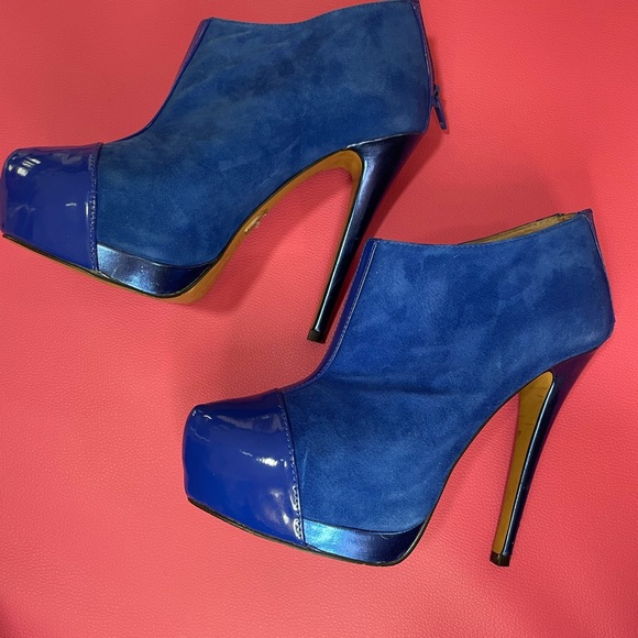 Aldo Blue Ankle Boots size 8 Used - Picture 2 of 8